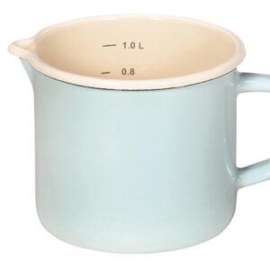 KARL KRÜGER Milchtopf Ø12cm mit Ausguss und Innenskalierung mint