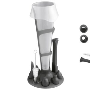 MASTRAD Spritzbeutelset 1 Spritzbeutel 500 ml, 1 Spritzbeutel 1000 ml, 1 Träger, 6 Tüllen, 1 Verschlussklammer, 1 Reinigungsbürste, Gebrauchsanweisung, Rezepte