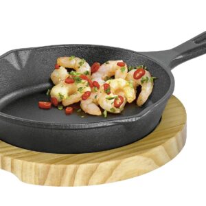 KÜCHENPROFI BBQ Servierpfanne mit Stielgriff Pfanne, Holzbrett, Bedienungsanleitung / Pflegehinweise