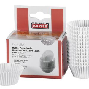 KAISER Mini-Muffin-Papierbackförmchen weiß 200St.