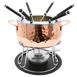 MÄSER Fondueset 11-teilig 1 Fonduetopf aus hochwertigem Edelstahl 18/0, 6 Fonduegabeln, 1 Rechaud