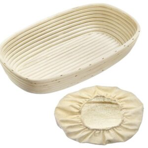 WESTMARK Gärkörbchen Set oval mit Bezug 33,5x20,5x8cm