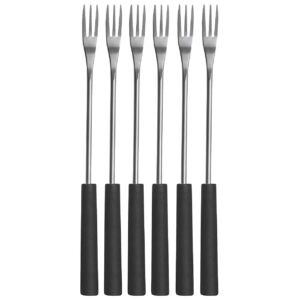 NOUVEL Käsefondue-Gabeln Schwarzer Kunststoffgriff 6 Stück
