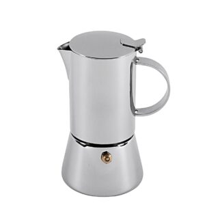 cilio tisch-accessoires Espressokocher Aida 4 Tassen Edelstahl poliert 18,5cm Ø9,5cm