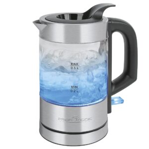 PROFI COOK Glas-Wasserkocher PC-WKS 1228 G 0,5l 2000W