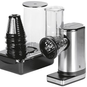 WMF Salatbereiter Salat To Go 0416400011 5 Cromargan-Einsätze, Salat-to-go-Box mit integriertem Dressingbehälter, Aufbewahrungsbox für die 5 Schneideinsätze